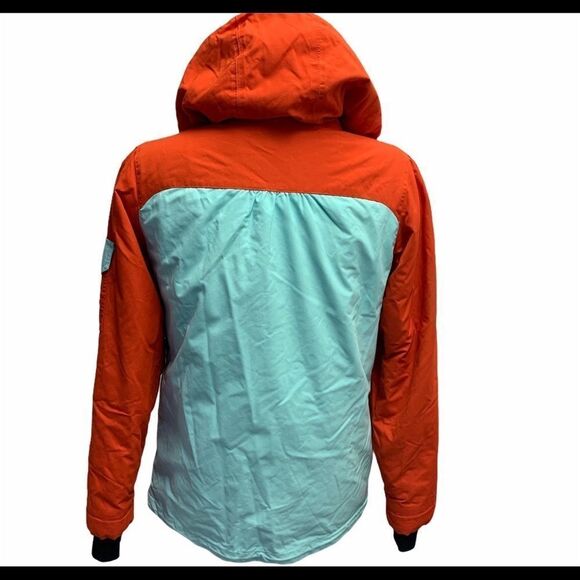 ORAGE youth unisex winter ski jacket hooded 14 XL orange light blue - Picture 3 of 15